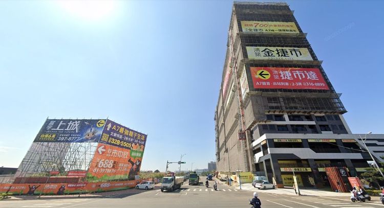 A7重劃區新案2字頭絕跡，目前開價多是單坪3、4字頭。翻攝googlemap