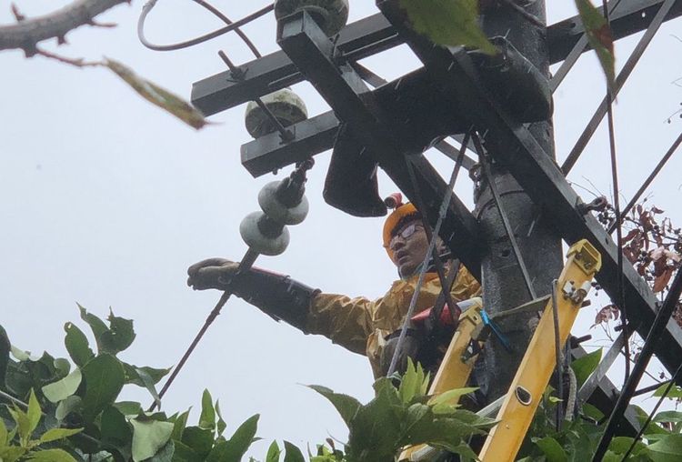 工程人員到場搶。台電提供