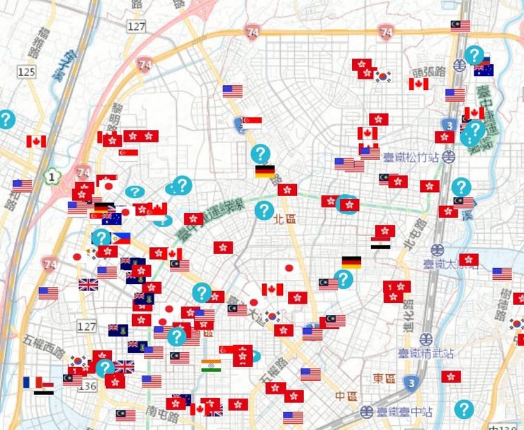 根據《158空間資訊網》統計外國人買房比例可見區域指名度。翻攝畫面
