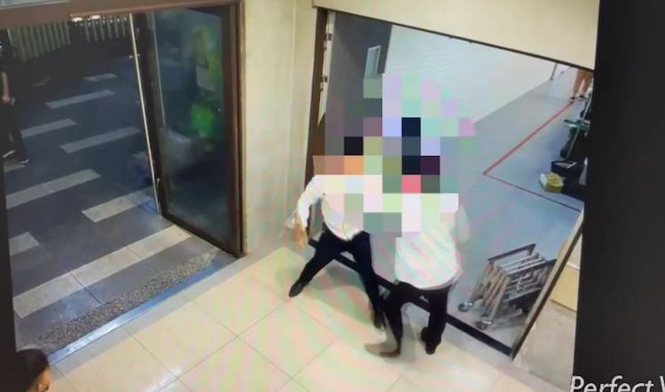 2人疑因工作意見不合而大打出手。大安警分局提供