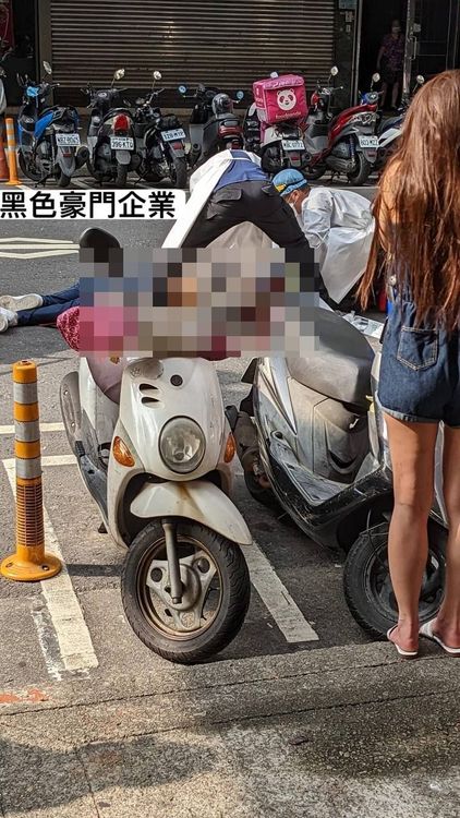 通緝犯意外墜樓，女友反成亮點。翻攝黑色豪門企業