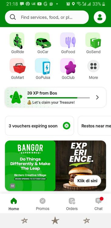印尼GoJek從摩托車和汽車的叫車平台起家，現在服務越來越多元。翻攝GoJek app