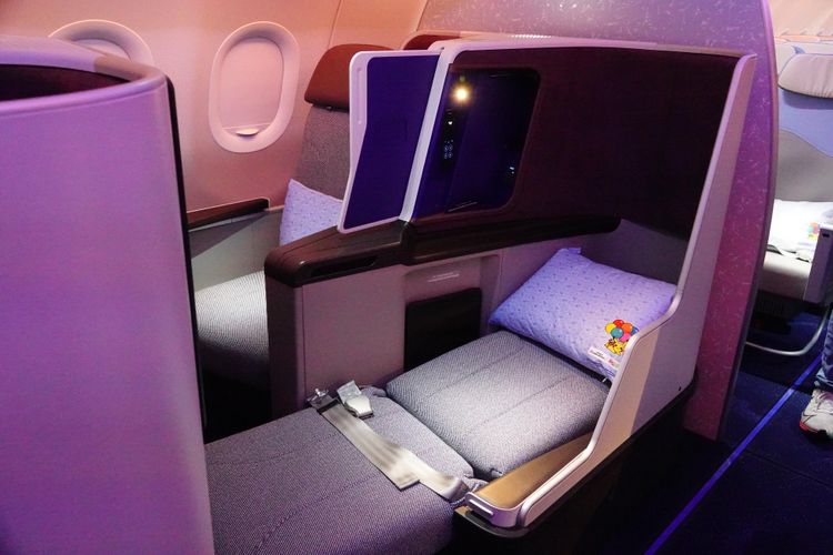 商務艙座位。施昂強攝