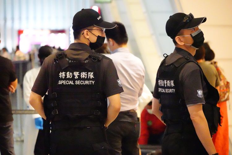 桃園機場特勤警衛隊。施昂強攝