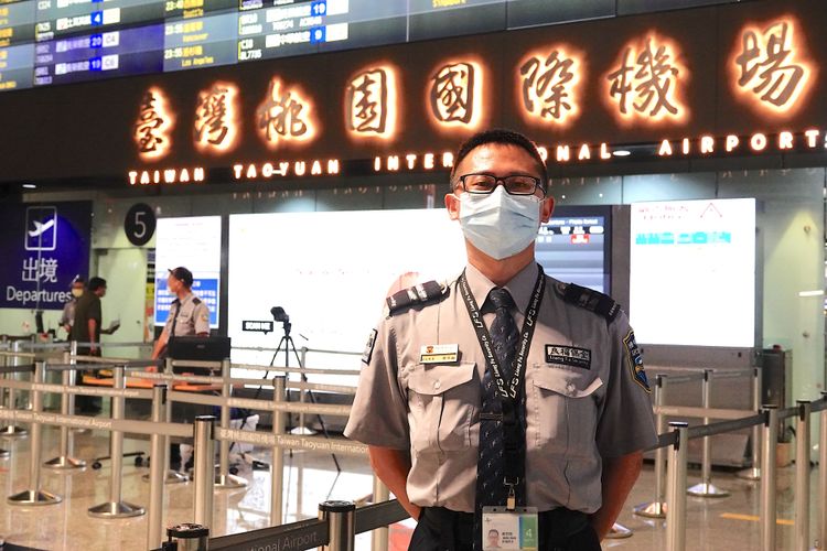 機場良福保全小組長蔡宇翔。施昂強攝