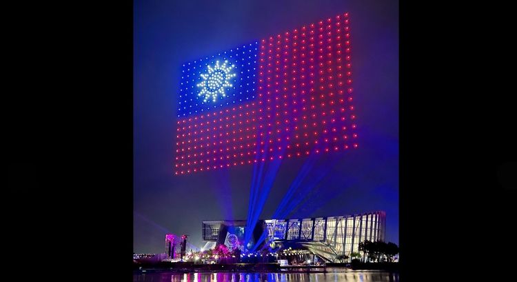 故宮南院舉辦無人機表演。翻攝自故宮南院臉書