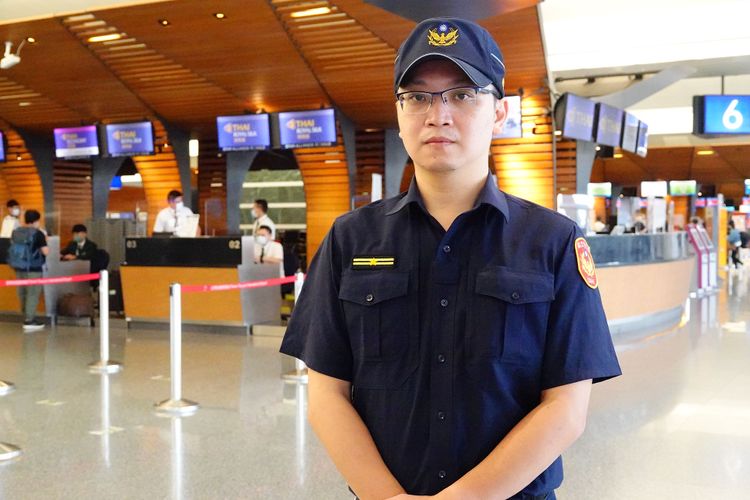 桃園機場航警分隊長蘇峯億。施昂強攝