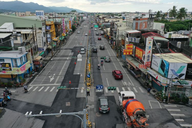 水底寮段交通監控空拍影像。警方提供