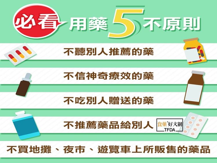 衛生局也透過圖卡提醒民眾，買藥應該注意的事項。南投衛生局提供