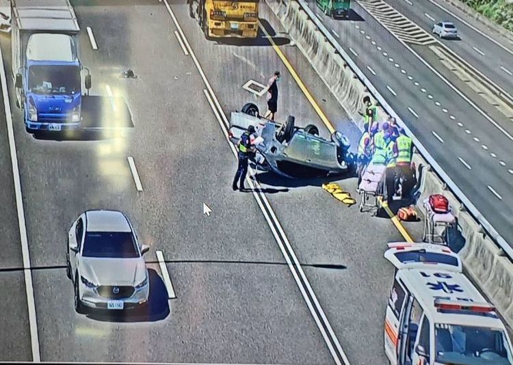 車禍現場。國道警方提供
