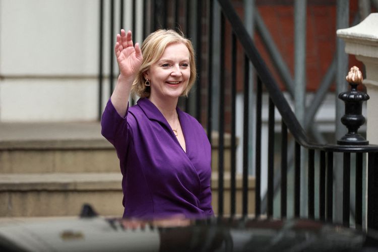 英國新任首相特拉斯。路透社