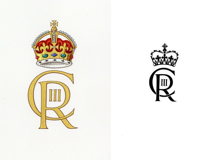 英國白金漢宮發布新王查理三世的「王室密碼」徽號。路透社