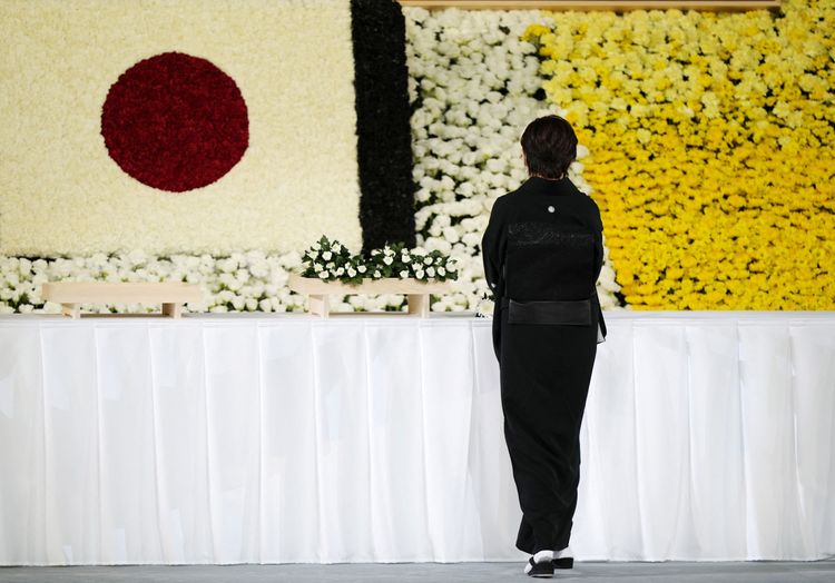 安倍昭惠身形憔悴。路透社