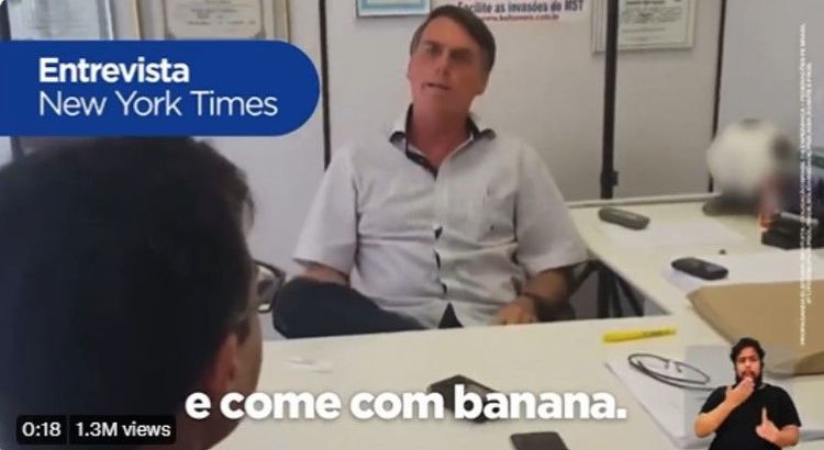 巴西現任總統博爾索納羅於2016年接受訪問片段。翻攝twitter/CHOQUEI@chouquei