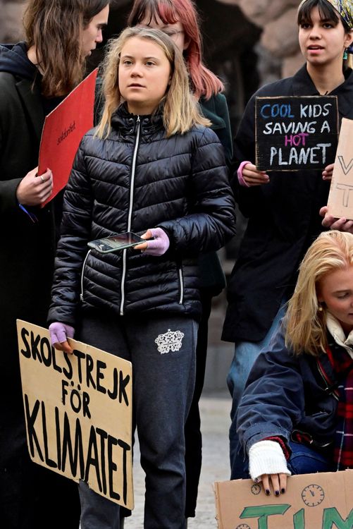 她現在仍在為氣候變遷發聲。路透社