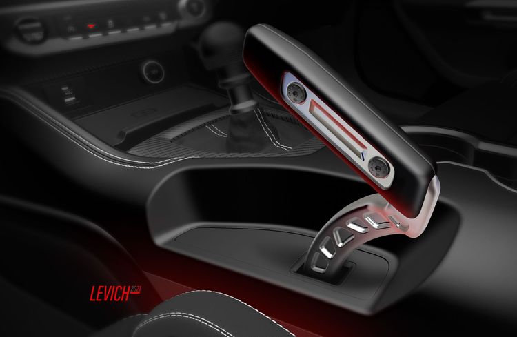 GT車型選配性能套件，就能獲得這強化飄移樂趣的電子手煞車拉柄。原廠照片