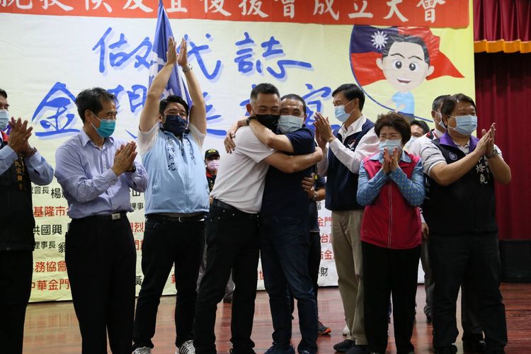 侯友宜、楊鎮浯互相拉抬，力拼年底都勝選。楊鎮浯競總提供