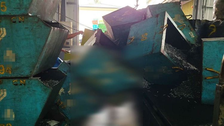 消防局出動2車5人前往搶救。讀者提供