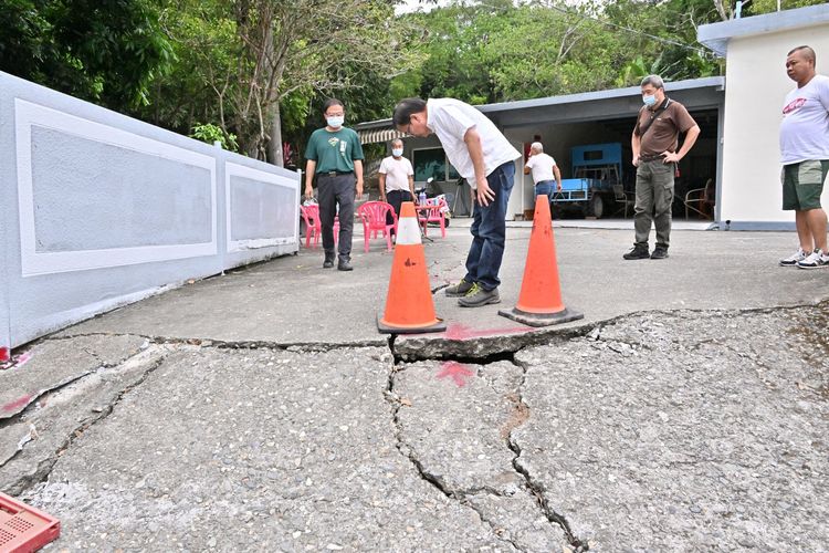 立委劉櫂豪赴池上山區振興村勘災。劉櫂豪提供