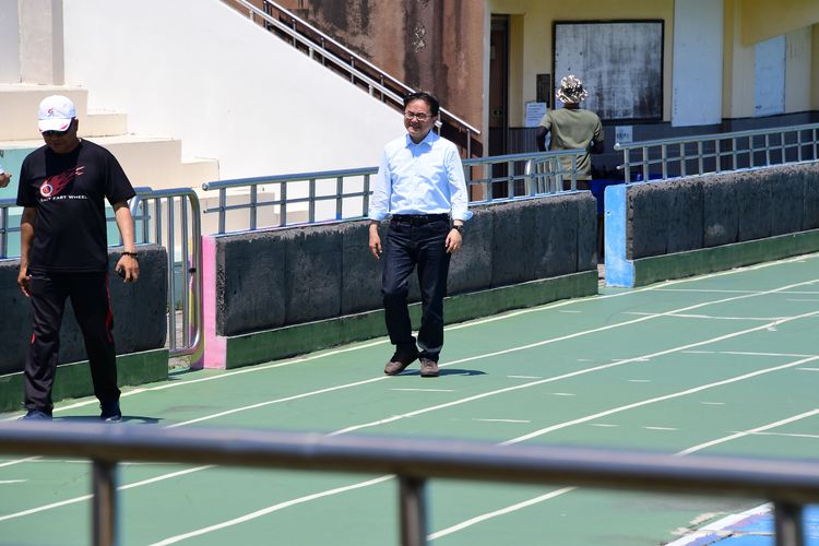 劉櫂豪改善台東縣內學校的操場等硬體設備。劉櫂豪競選總部提供