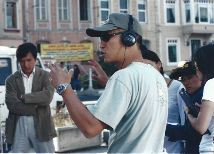 成龍（左）與陳德森。陳德森提供