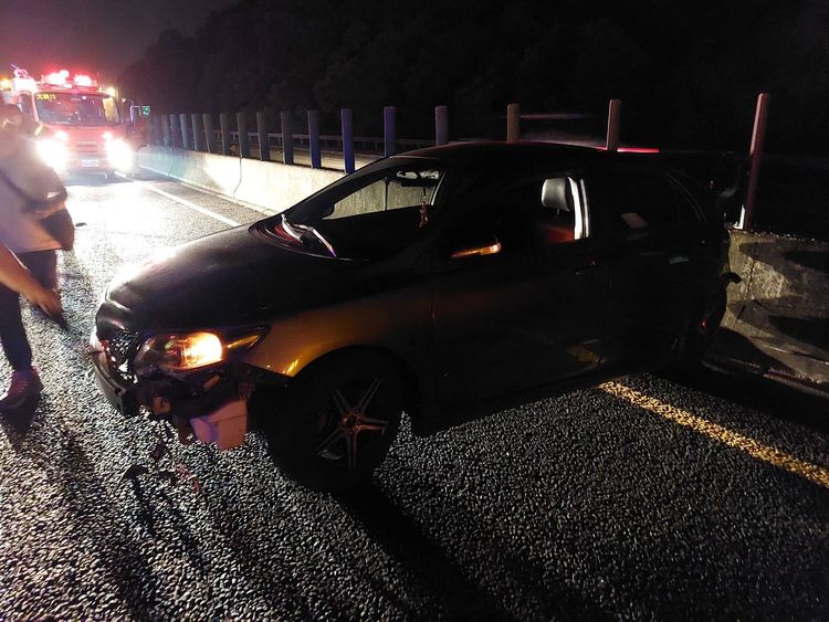 國3發生5車追撞事故1人死亡。國道警察提供