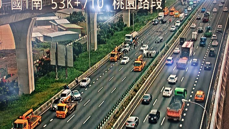 車禍現場。國道警方提供