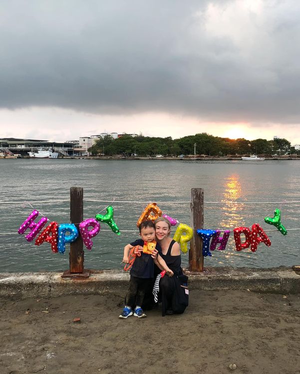 歐陽靖離開台北，和兒子新醬在台南生活。翻攝自歐陽靖臉書