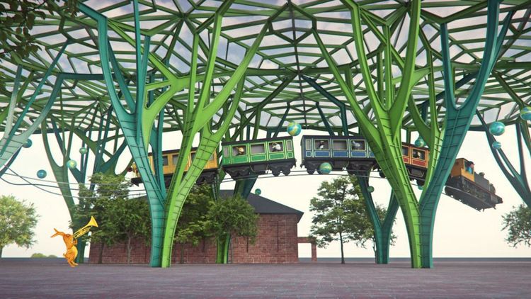 幾米星空飛天小火車升級版規劃草圖。縣府提供