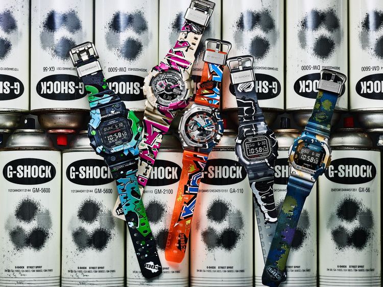 G-SHOCK持續與街頭潮流接軌，將旗下招牌系列錶款變成塗鴉牆。品牌提供