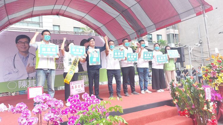 陳其邁參加議員參選人湯詠瑜總選總部成立大會。凃建豐攝