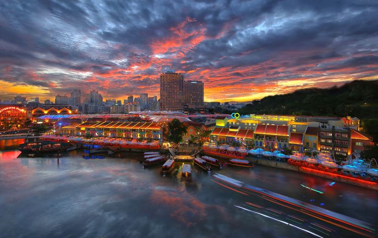 今年以F1賽事為主題的Grand Prix Season Singapore（GPSS）共分為四大區域，圖為克拉碼頭。新旅局提供