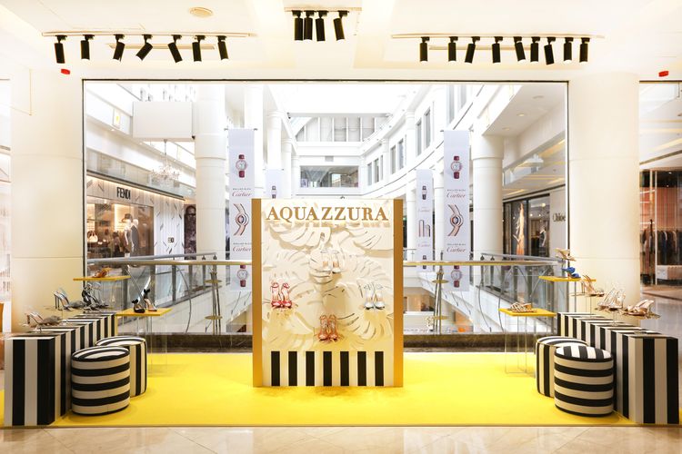 Aquazzura於即日起至10月10日止，選在微風廣場開出在台首家快閃店櫃。品牌提供