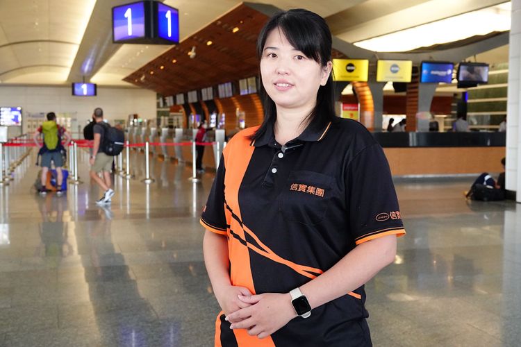 機場信實清潔公司主任王慈瑟。施昂強攝