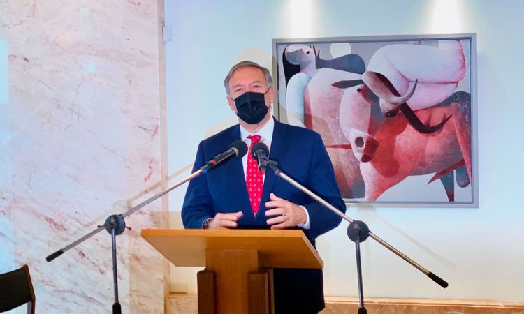 龐皮歐開心能來台南與企業主交流促進雙方經濟成長。王志弘攝