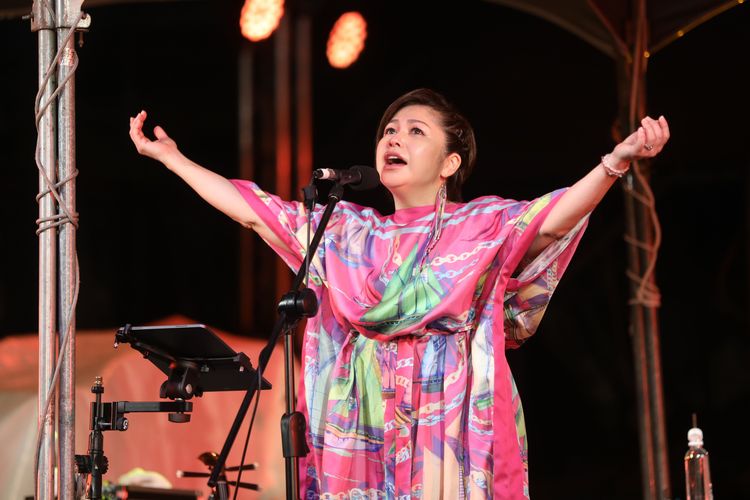 夏川里美療癒歌聲讓台下觀眾聽得如痴如醉。羅琦文攝