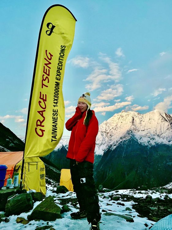 曾格爾13小時無氧速攀世界第八高峰馬納斯魯峰。曾格爾提供