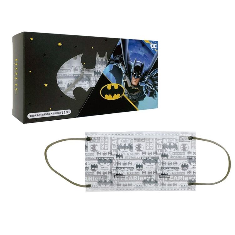 正義聯盟系列平面口罩，童趣插畫+美式漫畫經典風格，帶給大家英雄漫畫回憶。業者提供