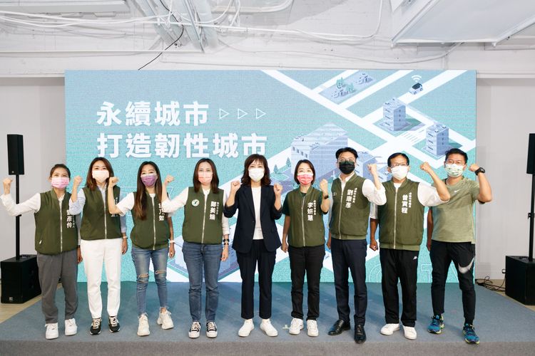 沈慧虹針對防災議題發表韌性城市政見，將從排水系統、電力系統、社區型防災三方向持續強化新竹市防災能量。沈慧虹團隊提供