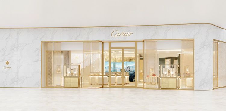卡地亞台北101旗艦店3樓入口處。品牌提供