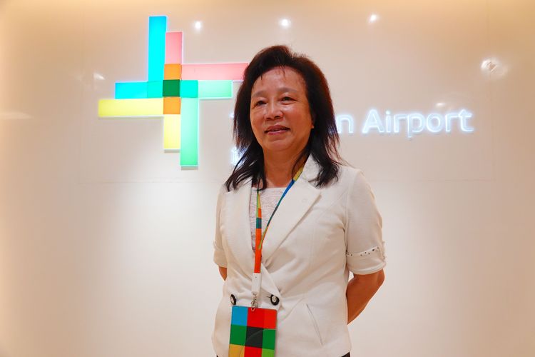 桃園機場公司副總經理洪玉芬。施昂強攝