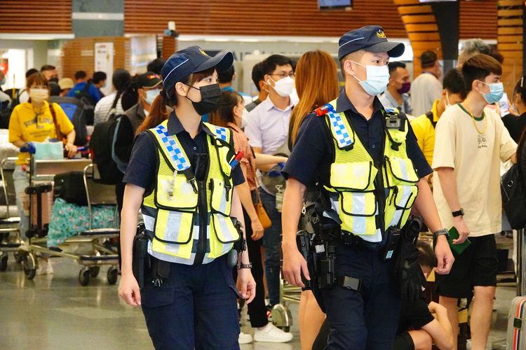 航警工作負責機場各項維安。施昂強攝