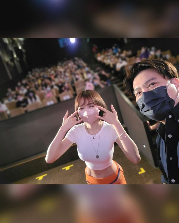 林明禎出席電影謝票活動。翻攝自林明禎IG