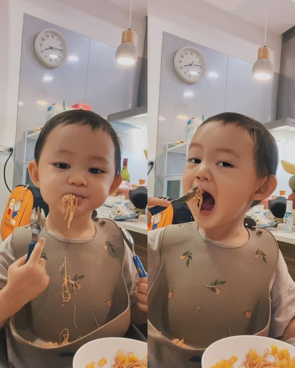 歐陽靖表示，新醬現在自己吃飯吃得很好。翻攝歐陽靖臉書