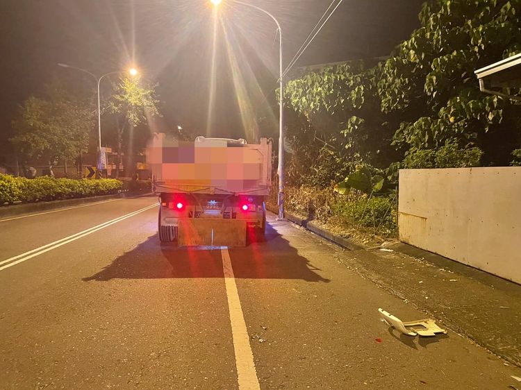 砂石車失控釀災，駕駛則沒有酒駕。草爺提供