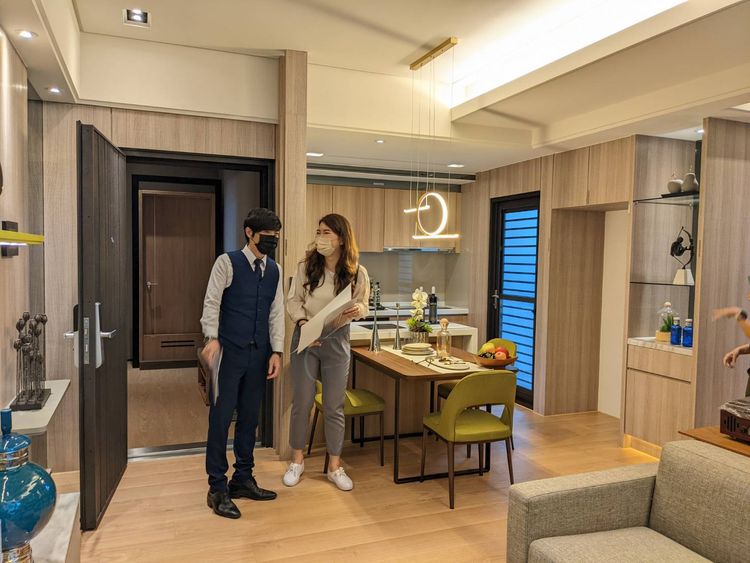 房市買氣緊縮，市場觀望氛圍濃厚。王鈞生攝