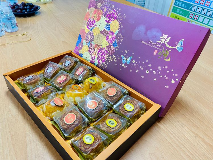 當天活動的月餅。王志弘攝