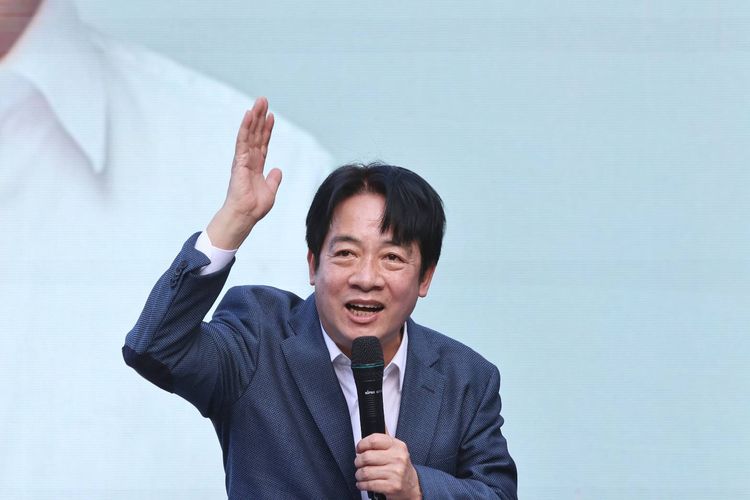 賴清德台上致詞列出四點台北市長應具備的條件。葉志明攝