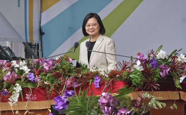 蔡英文發表演說。葉志明攝