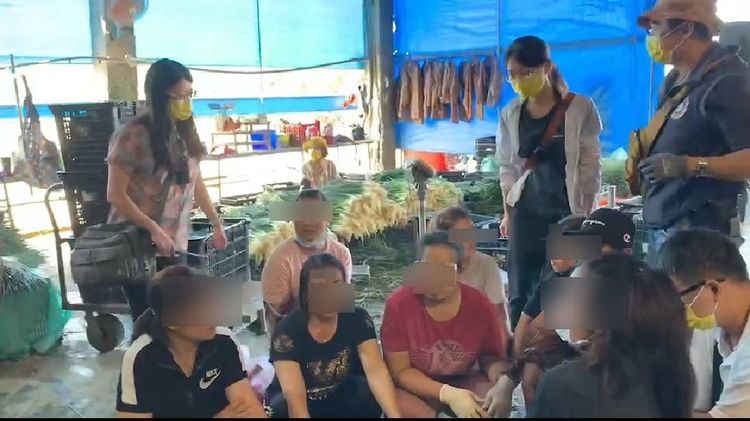 移民署彰化縣專勤隊查獲非法移工。彰化縣專勤隊提供